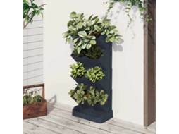 Vidaxl Conjunto Floreira Vertical 4 Pcs Polipropileno Antracite