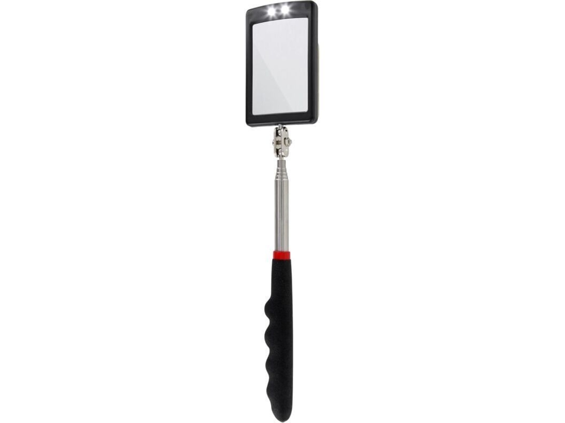 Espelho Telescópico Led Ultra fino com Bateria Incluída, Extensível Até 88 Cm, Mão Segura e Imagem Nítida