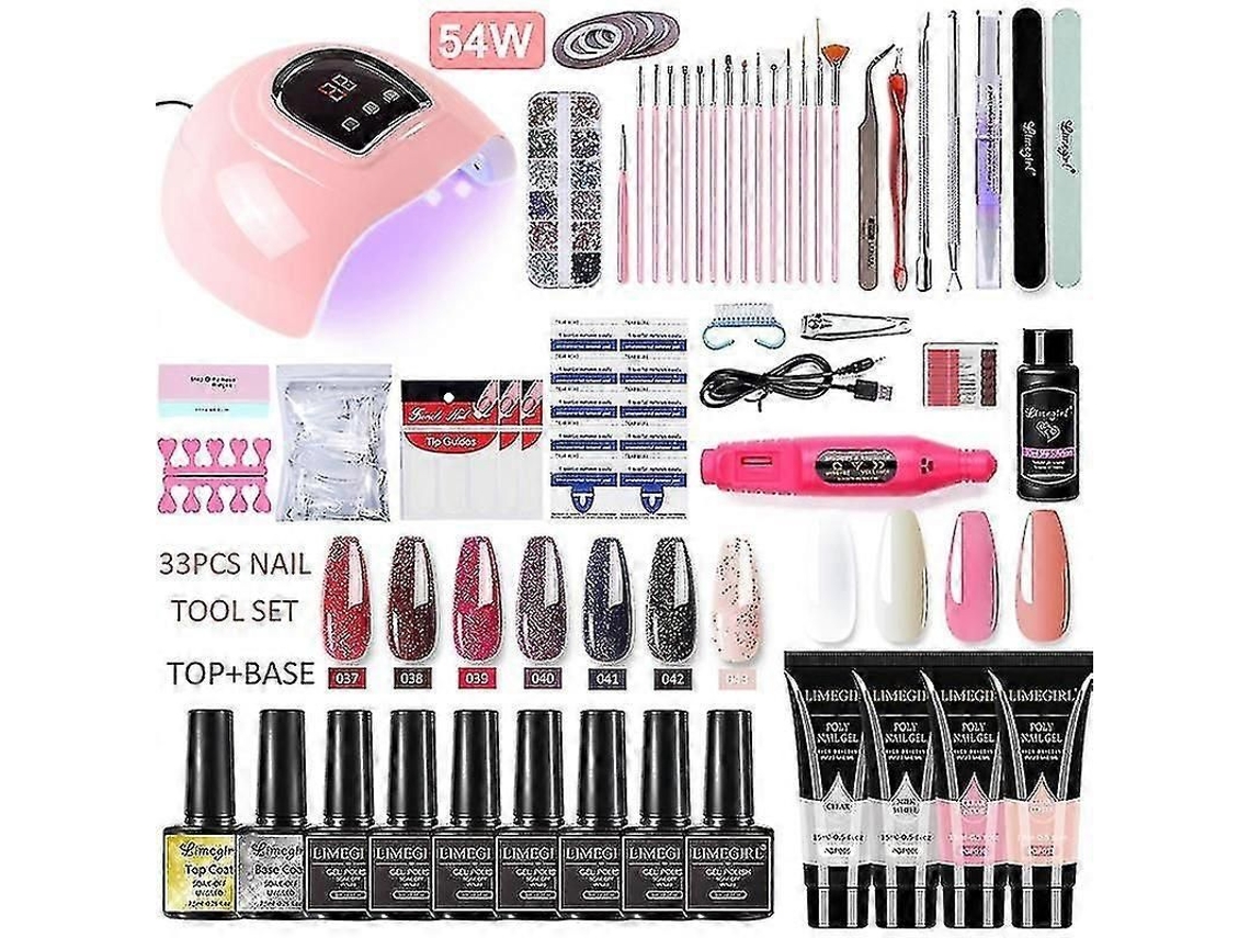Conjunto De Manicure Uv Lâmpada Secadora E Esmalte De Broca De Unha Elétrica