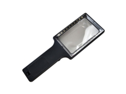 Lupa de Mão Grande com Ampliação 10x e Iluminação 20 Leds BRILVIBERA