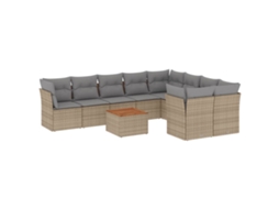 Garden Sofa Set, Garden Sofa Sets Vidaxl Bege Rattan / Vime (n/a)