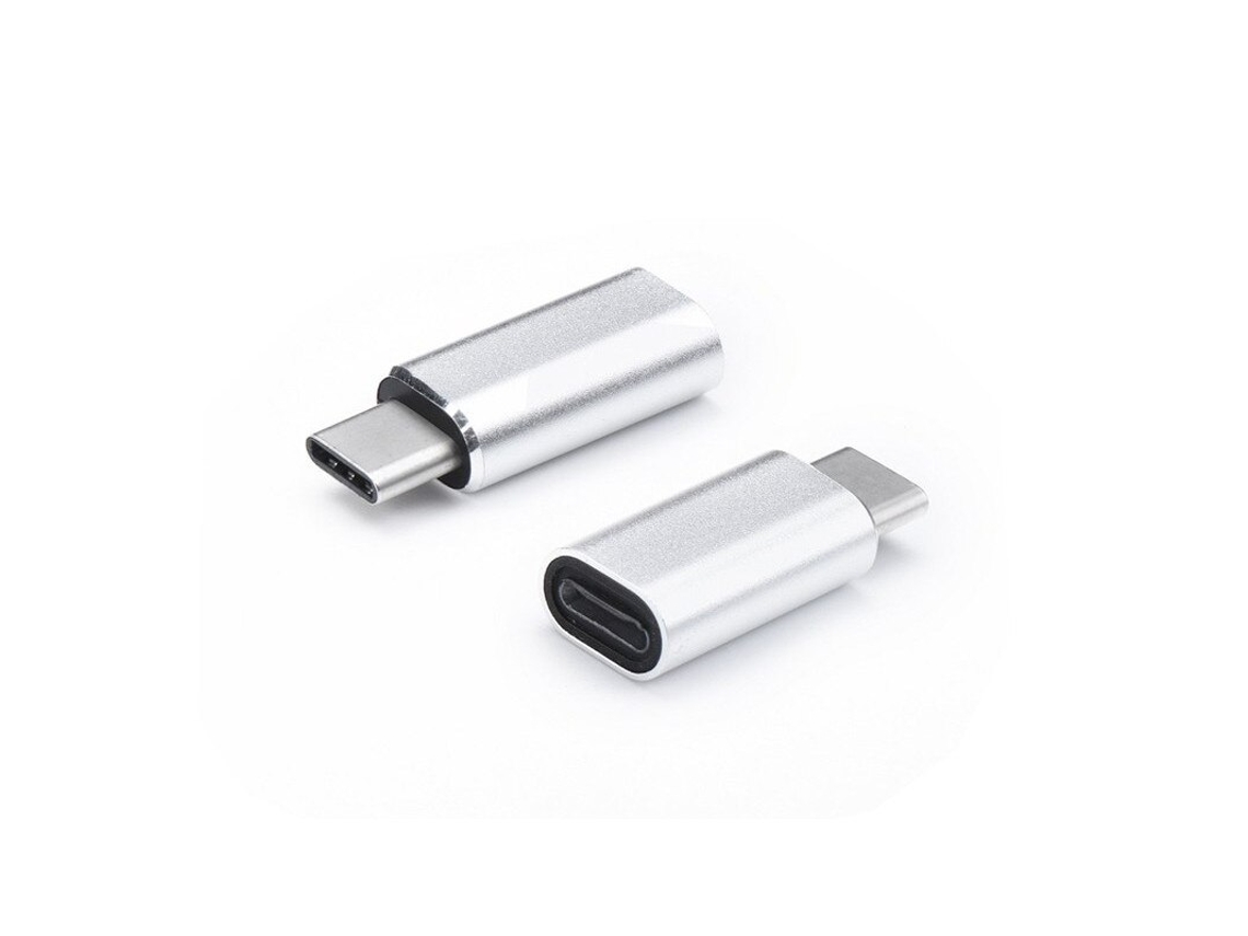 Adaptador de Carregamento Dados Original, Lightning Usb c (macho), Prata AOZORZ (fêmea)