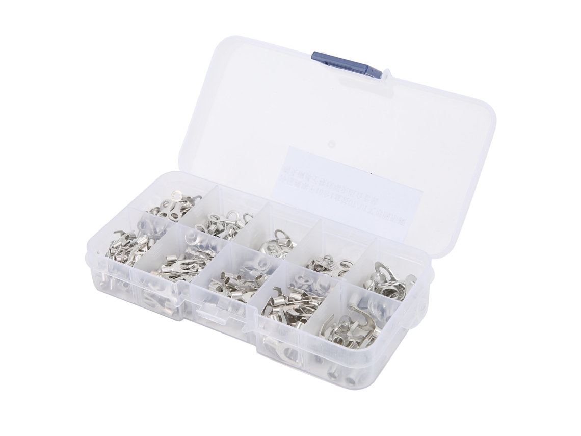 Laxiscreed Kit De 320 Conectores De Anel De Latão Em Forma De U Para Crimpar, Diversos Tamanhos