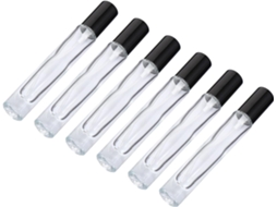 Conjunto de 6 frascos spray de vidro vermelho recarregáveis