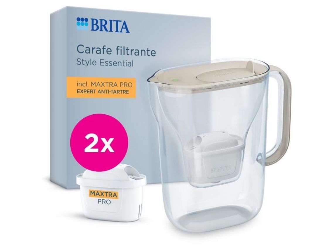 Carafe Filtrante Brita Style Essential Sable Capacidade 2,4l Sendo 1,4l De Água Filtrada 2 Filtros Maxtra Pro Expert Anti Tártaro