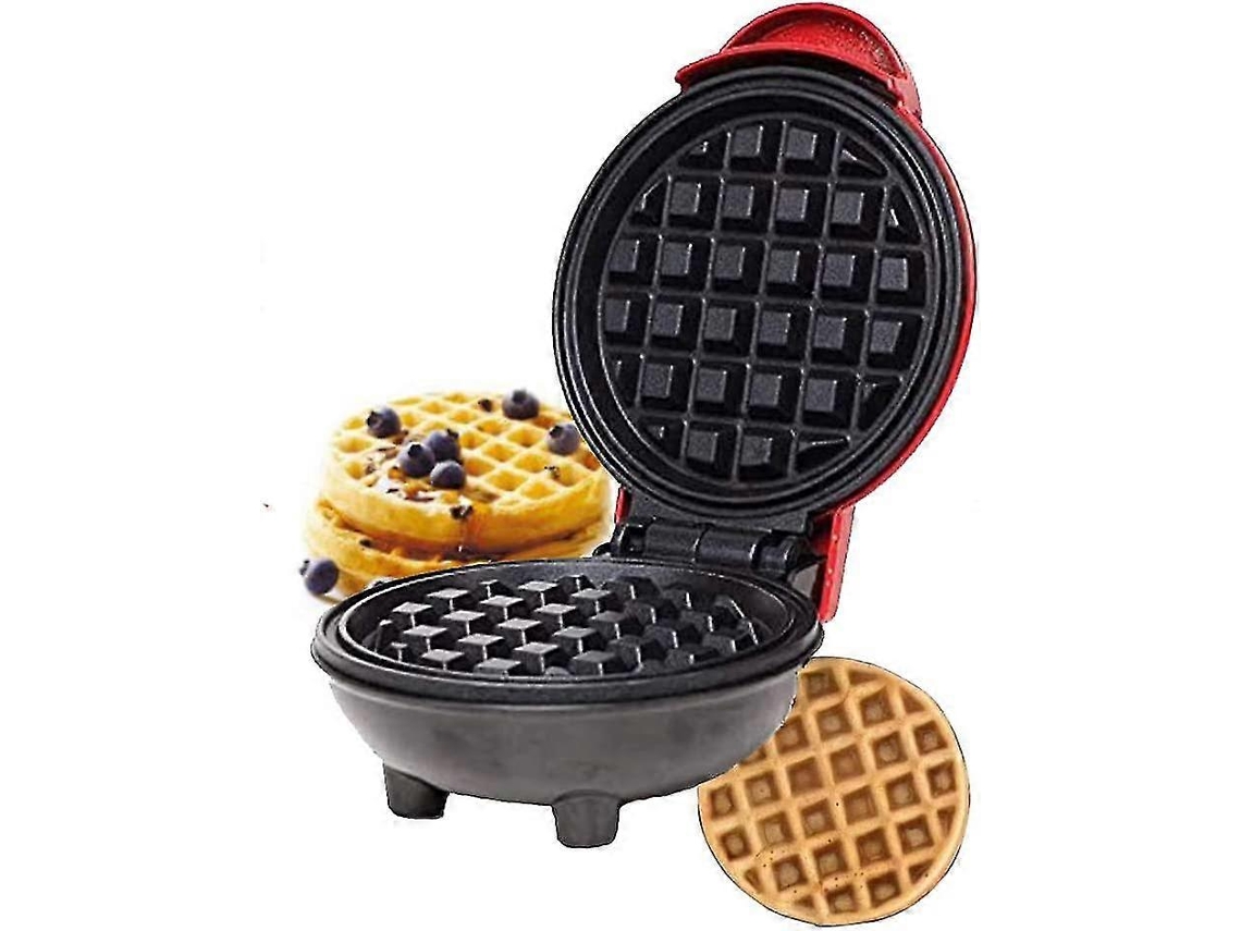 Mini Máquina De Waffles, Mini Grill Elétrico Portátil Redondo, Ideal Para Waffles Individuais, Paninis