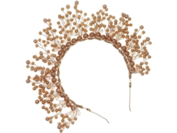 Coroa De Noiva Elegante Com Pérolas, Acessório Feminino, Tiara Artesanal Para Festas, Ornamento Chique.