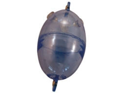 Flutuador Ball Oval Perspex Prateado 80 Gbuldo