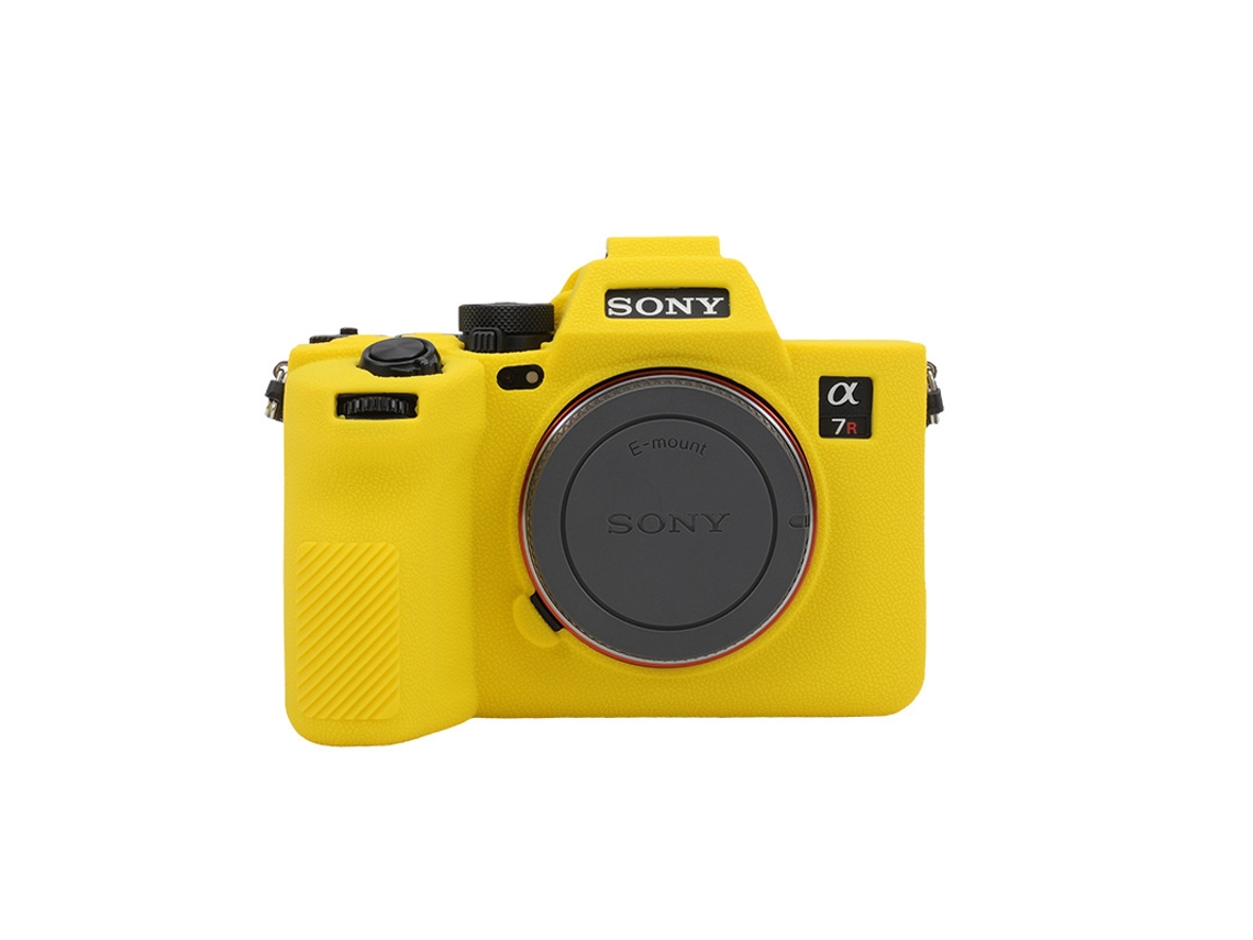 Capa para Sony A7r5 Capa de Silicone com Textura de Lichia para Câmera CUICH (amarela)