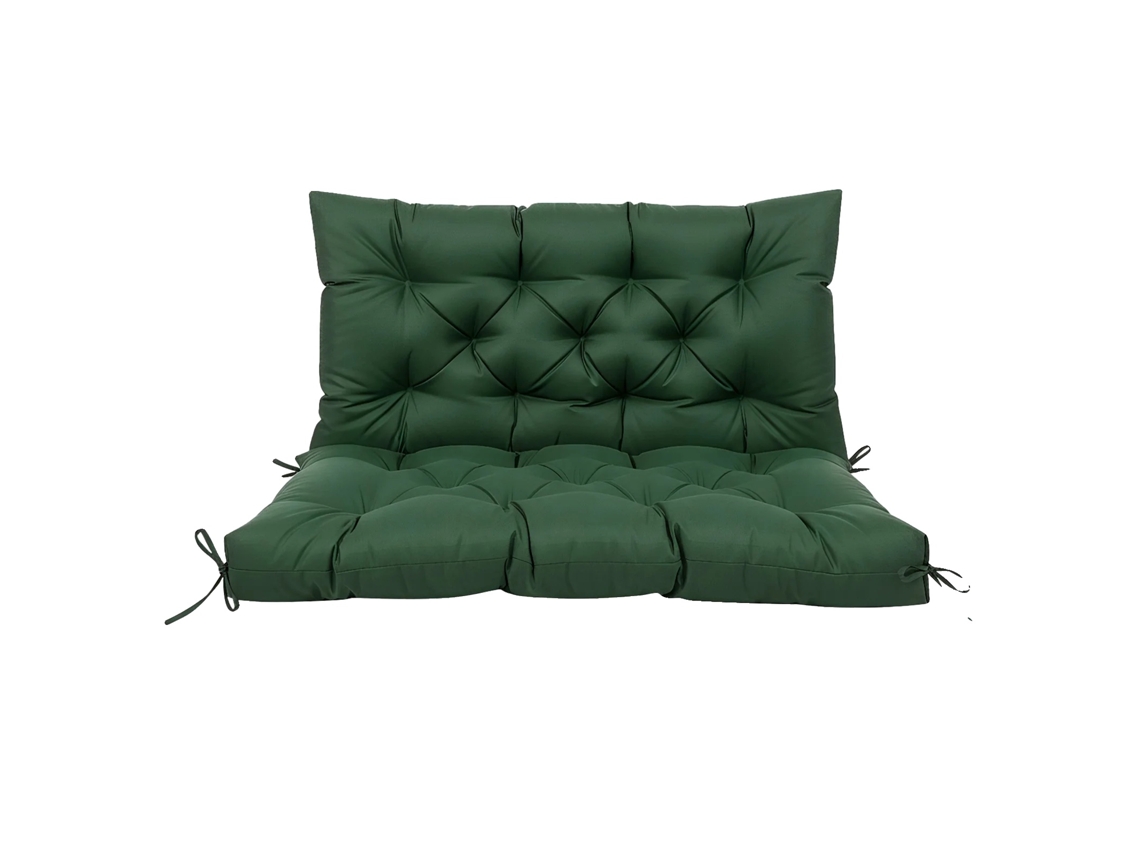 Almofada Para Banco De Jardim, Impermeável, Design Antiderrapante, Verde Escuro, 150x100cm-b