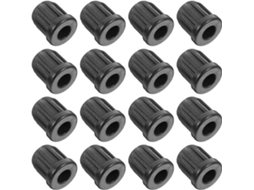 Magiclulu Conjunto De 16-protetores Plástico Preto Para Rodízios Cadeiras Escritório, Encaixe Seguro E Proteção Para O