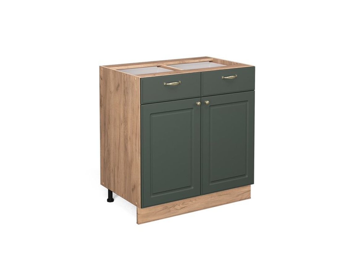 Móveis de cozinha Vicco Fame-Line, Country Gold Green, 80 cm, Mármore PA