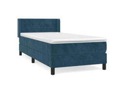 Box Spring Bed, Box Spring Beds Vidaxl Azul Veludo (80 X 200 Cm)