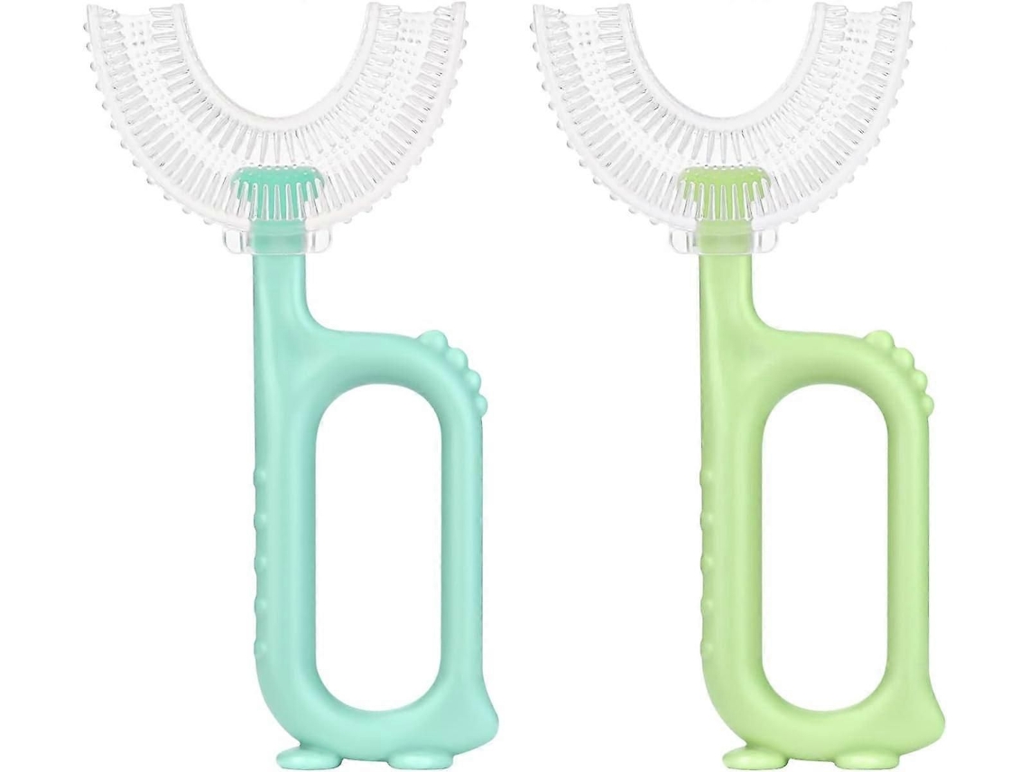 Escova de Dentes em Formato U para Crianças, 2 Escovas Manuais, Massageador Gengivas. Massageia as Gen Givas e Oferece uma Limpeza GOKOCO