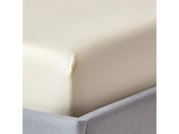 Homescapes Cream Organic Cotton Deep Fitted Sheet 18 Inch 400 Tc, 140 X 190 Cm
