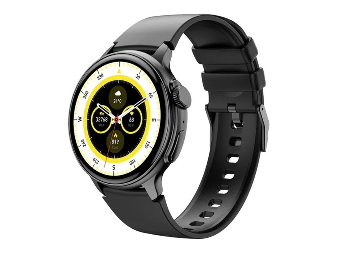 Relógio inteligente Amoled, chamadas Bluetooth, esportes, rastreador de condicionamento físico, à prova d'água até 1 ATM, preto Bestvite.