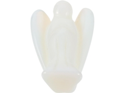 Estatueta Pedra Cristal Branco Decorativa Única Compacta Prática Ideal Casamentos Jardins Anjo Peça GOKOCO