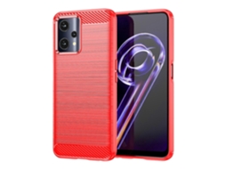 Capa De Celular De Fibra De Carbono Tpu Com Textura Escovada Para Realme 9 5g