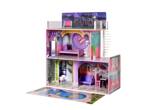 Casas de Bonecas OLIVIA'S LITTLE WORLD (Madeira - Multicor - 89,0 cm)