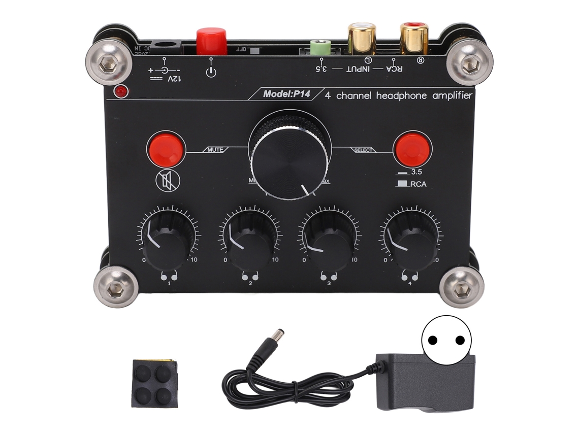 Amplificador de áudio de 4 canais com controle de volume independente (UE)