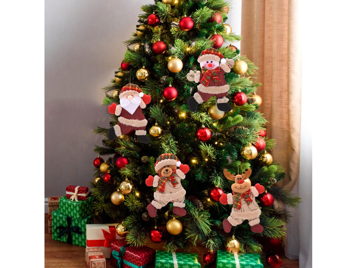 Laxiscreed Conjunto Natal Com Boneco De Neve, Pai Natal, Rena E Urso Para Decoração Festiva