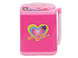 Walshlxq máquina de Lavar Simulación Eléctrica Con Luz Mini Automática Juguete para Niños Niñas Color Rosa 3521 7
