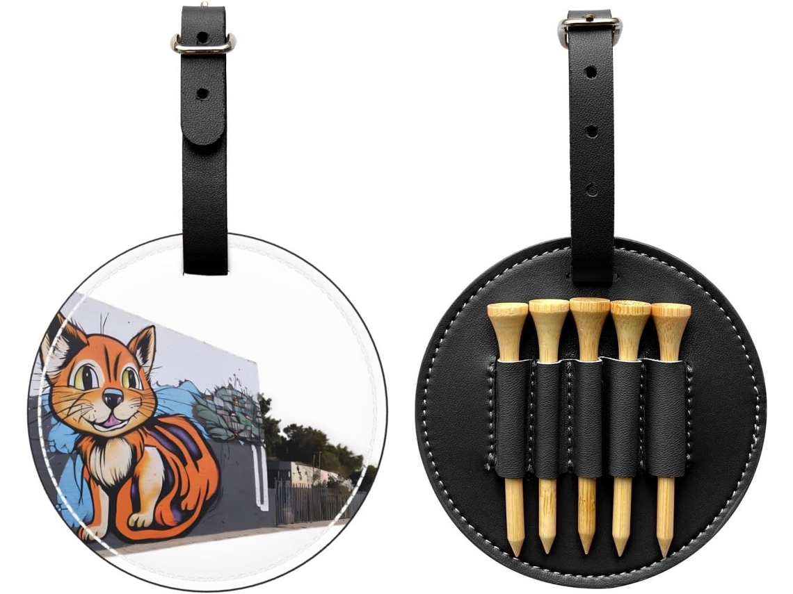 Bolsa para tees de golfe com estampa de unicórnio, fácil de transportar | S/MARCA