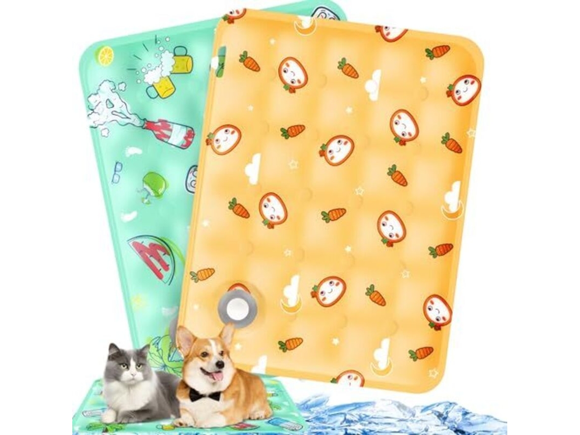 Tapete Refrescante, para Cães e Gatos, Autorefrescante, 40x50 Cm, Amarelo AQUAFORGE