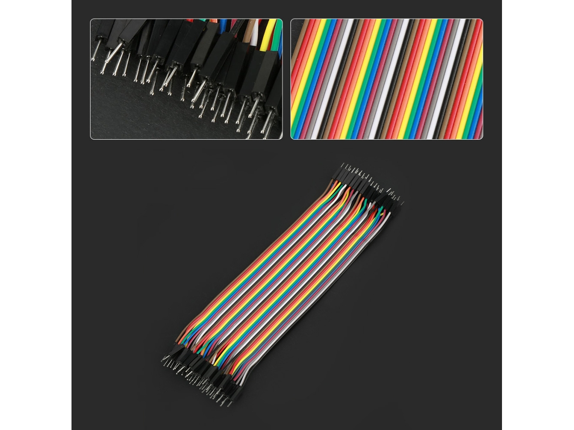 Laxiscreed Conjunto De Fios Jumper Coloridos De 20cm E Cabos Ribbon 40-pin Para Breadboards