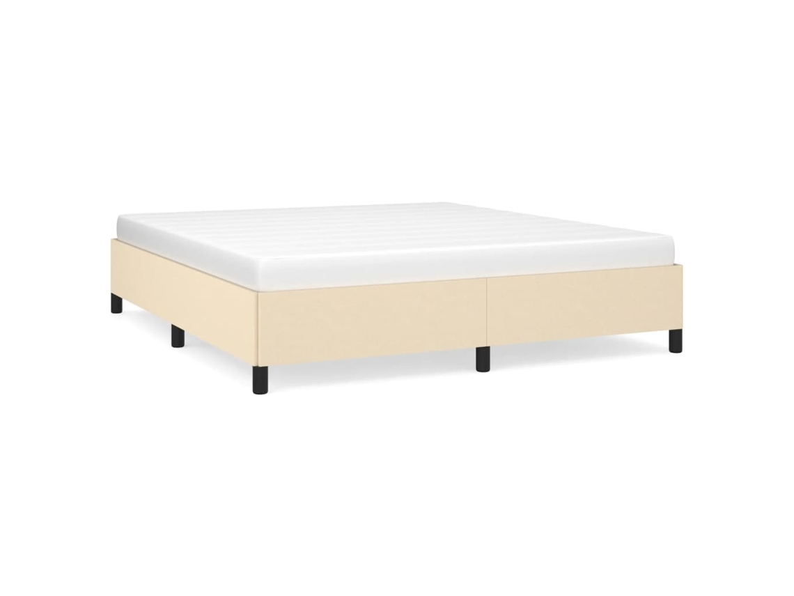Bed Frame, Bed Frames Vidaxl Creme Tecido (180 X 200 Cm)