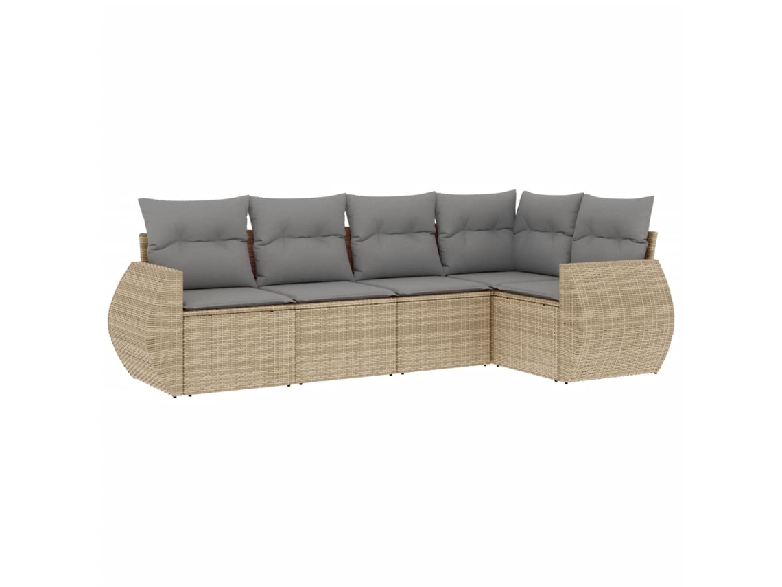 Garden Sofa Set, Garden Sofa Sets Vidaxl Bege Rattan / Vime (n/a)