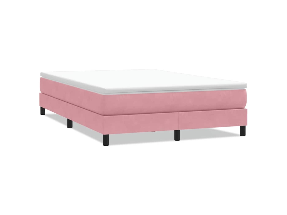 Cama com Molas Sem Colchão 160x220 Cm Veludo Rosa MAISON EXCLUSIVE