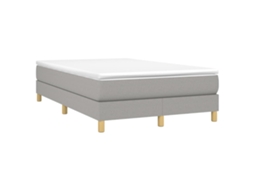 Cama Boxspring com Colchão 120x190 cm Tecido Cinzento Claro MAISON EXCLUSIVE
