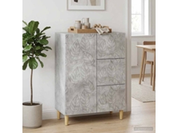 Vidaxl Buffet Cinzento Cimento 66 X 34,5 X 90 Cm Derivados De Madeira