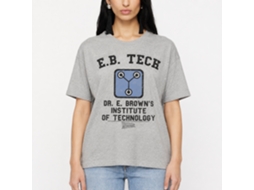 Rockinstone Back To The Future Movie Eb Tech Heather Gray Adult T-shirt Size:m