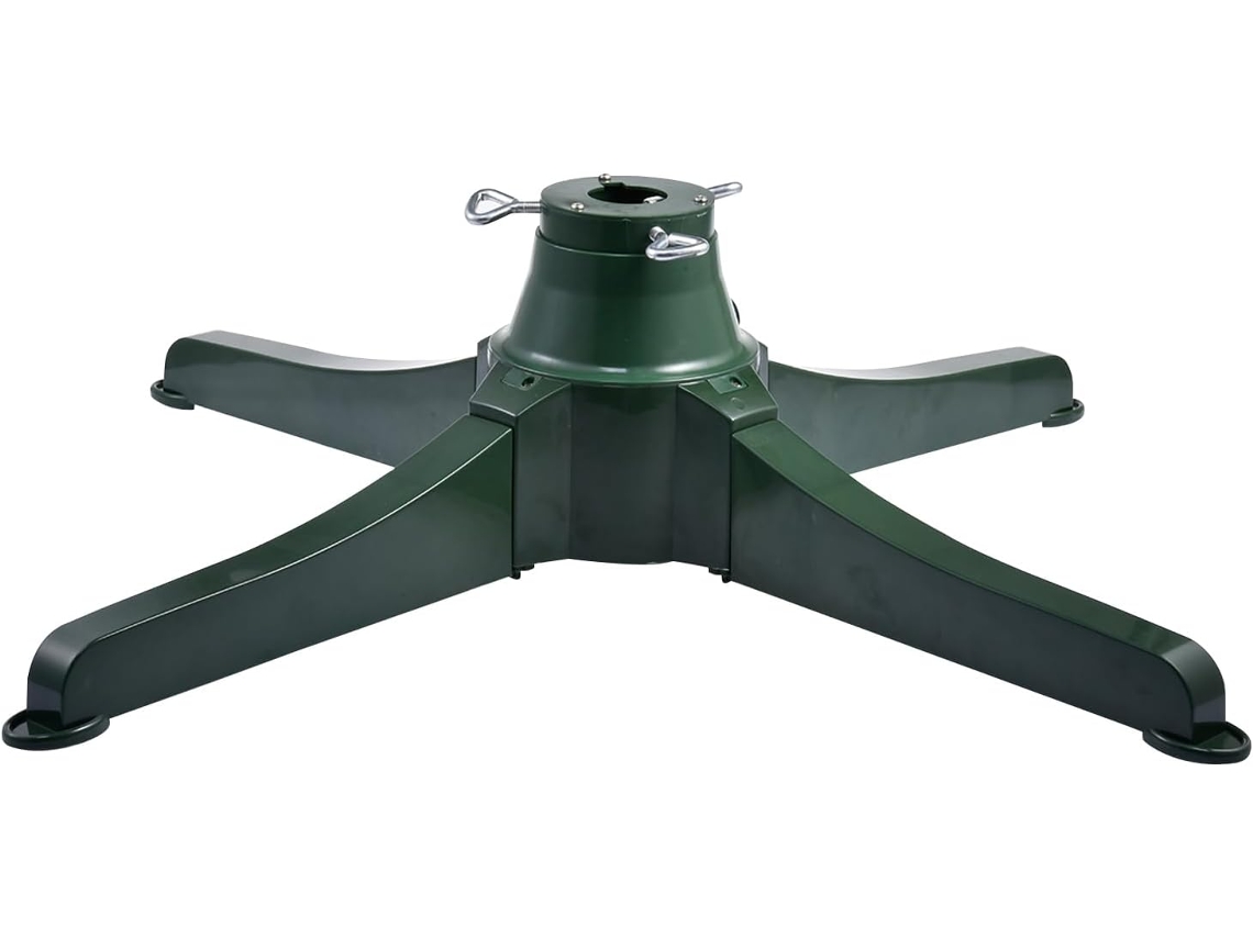 Suporte Elétrico para Árvore de Natal Base Giratória 360°, Bateria Recarregável, Suporte Removível Suporte para CHABERLU