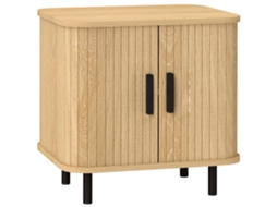 Mesa de Cabeceira com Portas de Correr e Prateleiras Madeira 48x40x48 Cm S/MARCA