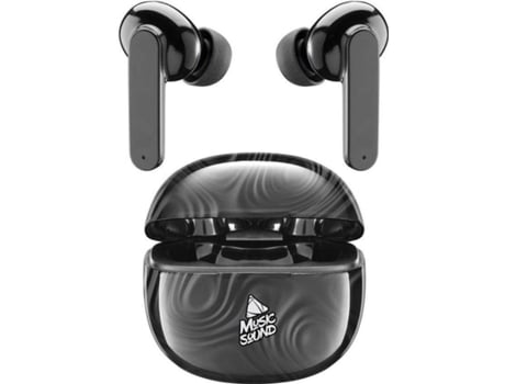 Auriculares Bluetooth True Wireless MUSIC SOUND BTMSTWSI (Outlet Grade A - In Ear - Microfone - Preto)