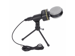 Microfone De Computador Para Gravação Com Suporte Fio
