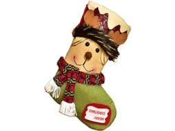 Meias de Natal grandes com design 3D, sacola de presente de Natal para chocolates e biscoitos, decoração natalina.
