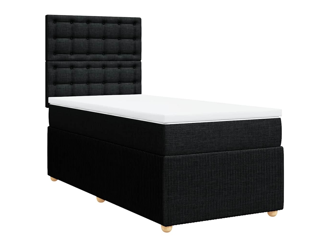 Box Spring Bed, Box Spring Beds Vidaxl Preto Tecido (90 X 200 Cm)
