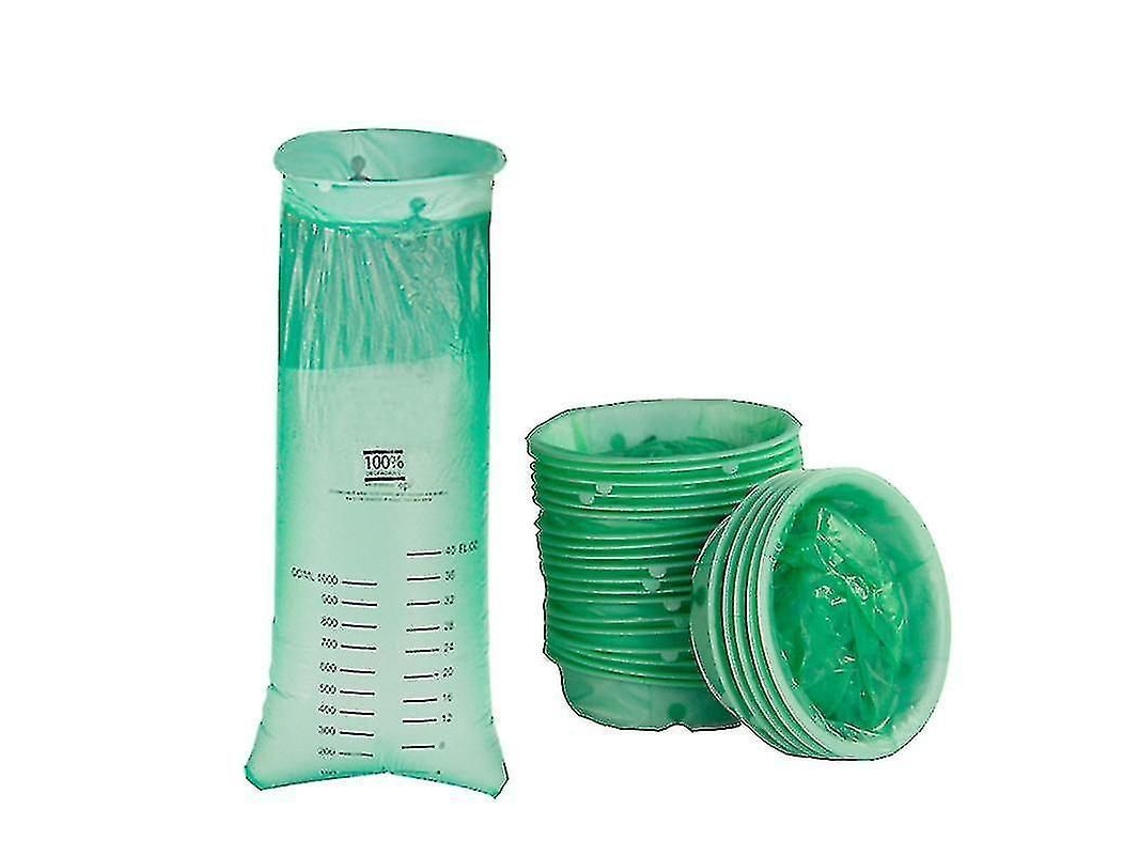 2026 50 Sacos Descartáveis para Náuseas e Vômito Subaoe Verde/azul 16.5x40cm Pe Hospital/aviação