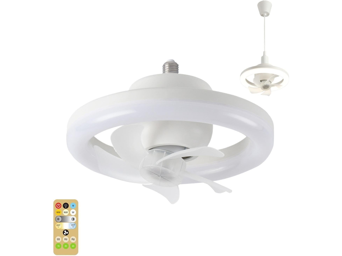 Ventilador De Teto Para Quarto Com 3 Velocidades E Rotação 360°