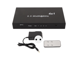 Switcher 4k EOOCOO (switch 4x1, Design de Casca de Ferro)