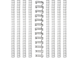 Solustre Conjunto De 100 Anéis Metal Encadernação, Com Argola Dupla E 34-furos, Resistentes E Fáceis De Usar