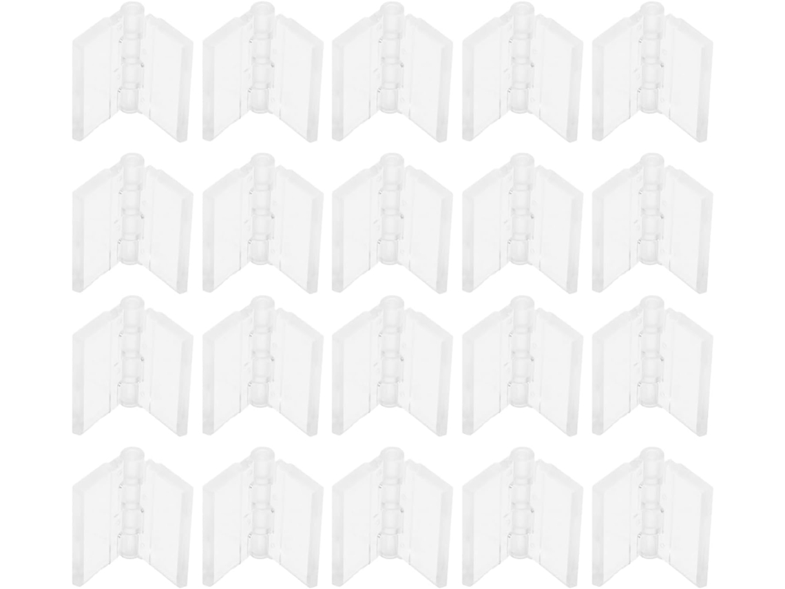 20 Dobradiças De Acrílico Espessas Com Fechamento Suave Para Portas