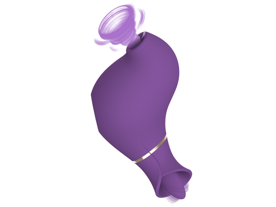 Vibrador de Sucção e Lambedura de Língua 2 em 1 com 10 Modos de Sucção para Mulheres Roxo YIZHOOD