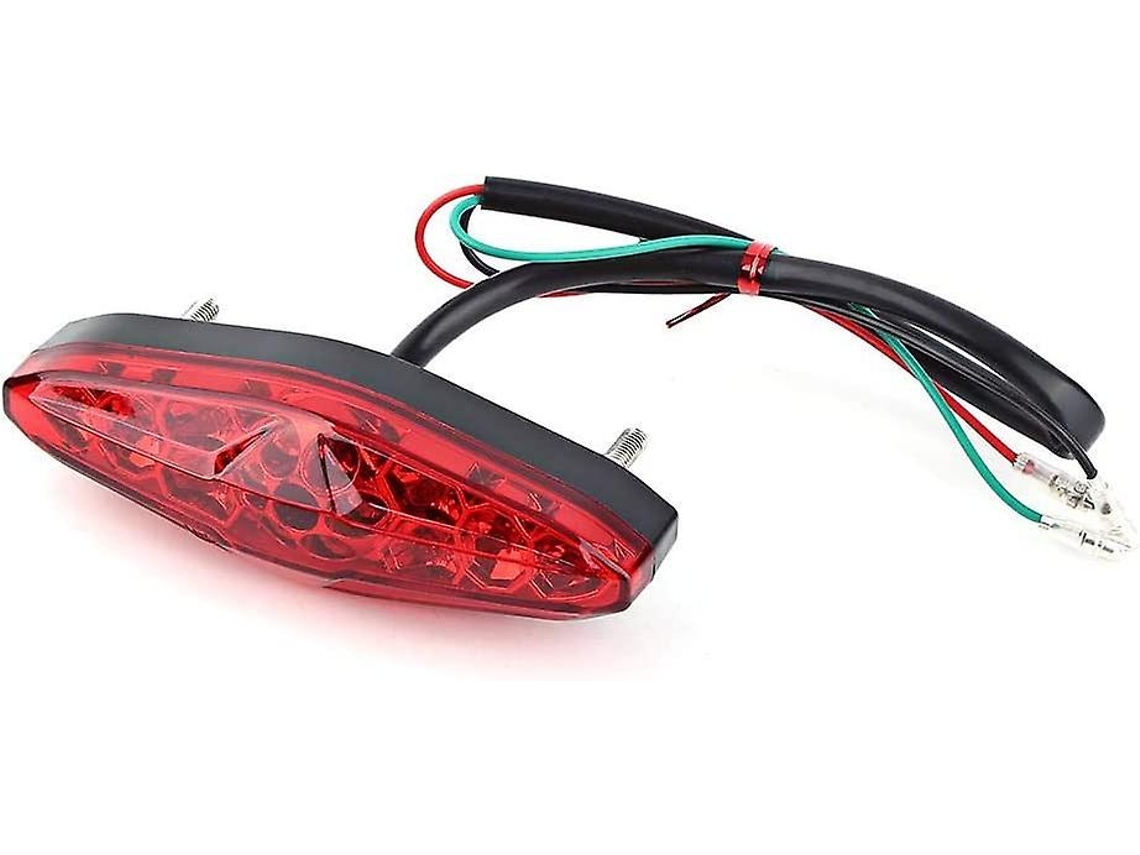 Luz Traseira Moto 15led 12v Vermelho Yizhood