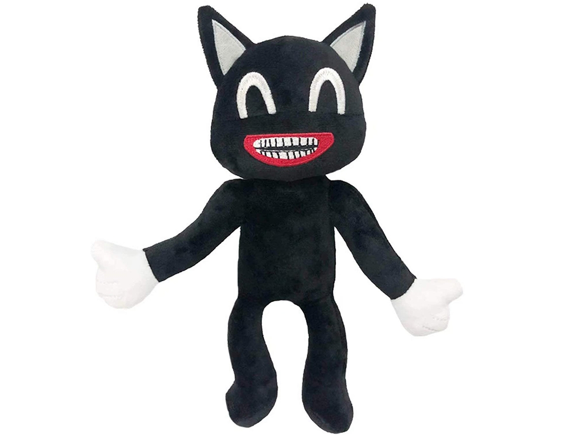 Mali pelúcia de Gato de Desenho Animado Preto Macio Presente de Aniversário Natal Decoração