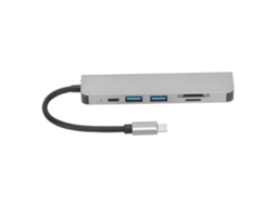 Hub Usb 3.0 Hub 6-em-1 Estação De Docking Usb C Carregamento Rápido 87w Divisor Usb 5gbps